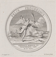 KG 11324
<br/>
Medaille: Victoria met drie kronen en palmtak in de hand
<br/>
<em>Picart, Bernard (1673-1733)</em>